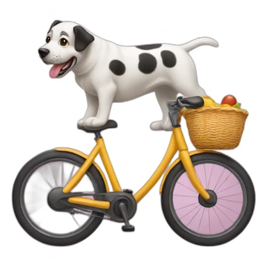 Squezzi qui fait du vélo avec son chien sticker