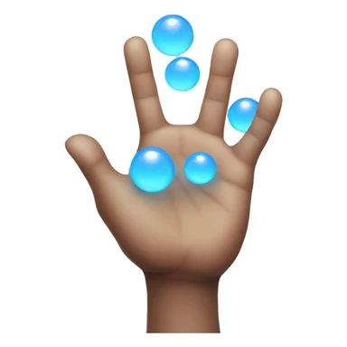 hand of orbs sticker