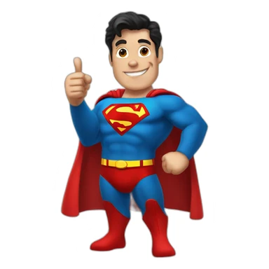 superman thumbs up sticker