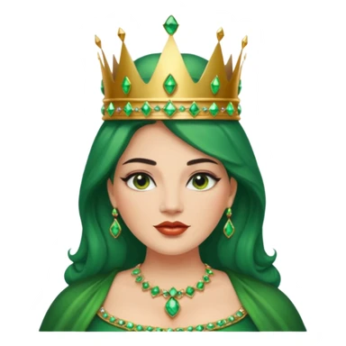 Green queen larger women sticker