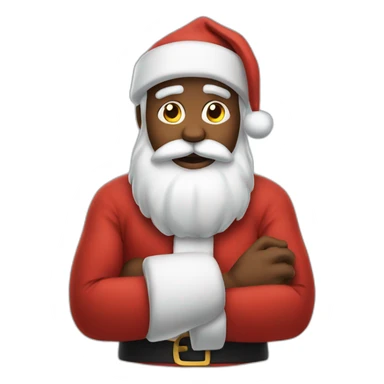 santa say no with crossed hands sticker