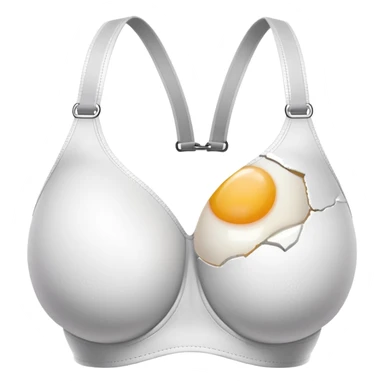 Egg wearing bra sticker