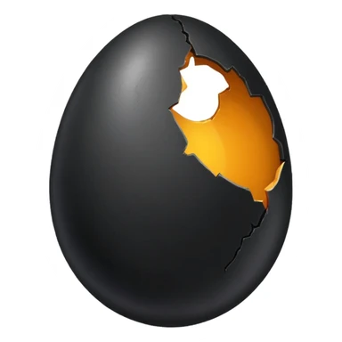black egg cracked  sticker