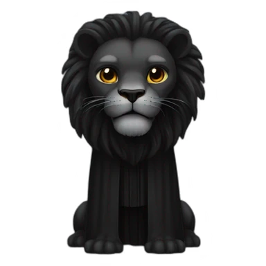 Black lion as a Sith lord sticker