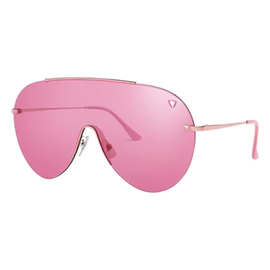 minimal design Y2K pink shield sunglasses, sleek one-piece lens, no frame sticker