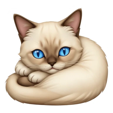 sleeping Siamese Cat sticker