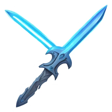space multiblade sword-with-blue-ray-blade sticker