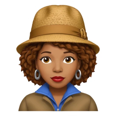 Macy Gray with brown hair sticker