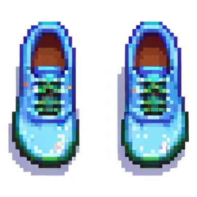 a pair of feet, pixel art style, 8-bit style sticker