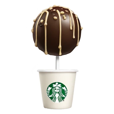 Realistic starbucks cake pops isolated. sticker