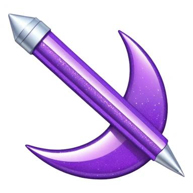 flecha para direita com glitter e roxa sticker