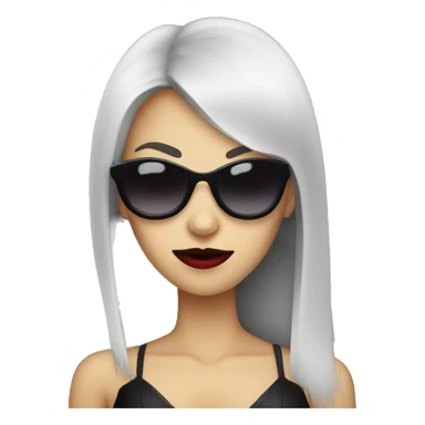 Female vampire with dark sunglasses sticker