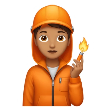 lighter orange. full body.  sticker