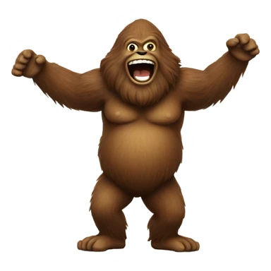 happy saxsquatch, a sasquatch playing  sticker