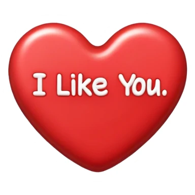 Heart shaped candy saying i like you sticker