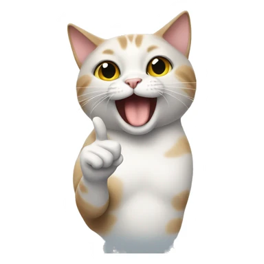 Cat giving the middle finger sticker