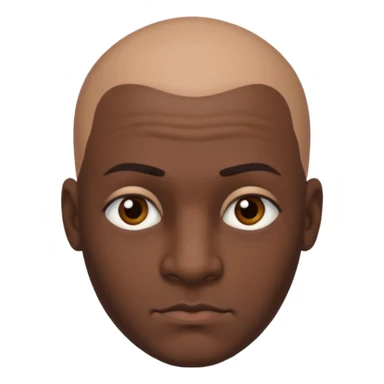 dark bald man with eyebrow piercing sticker