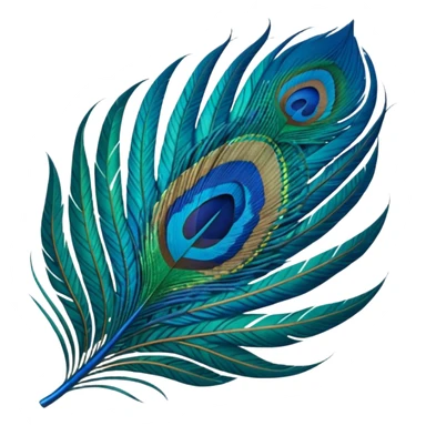 Emoji of peacock feather sticker