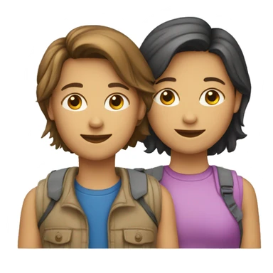 équipe de 4 personnes 2 filles et 2 garçon sticker