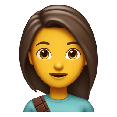 Chica trigueña con cabello chocolate sticker