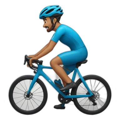 Ciclista solo con mano izquierda sticker