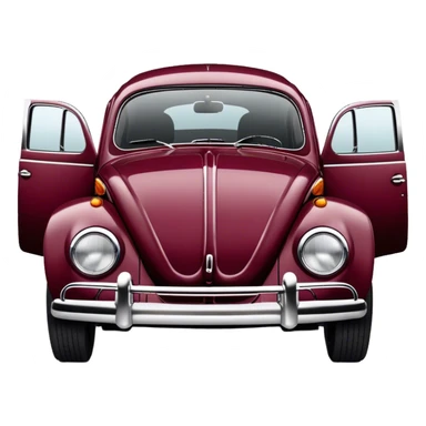 VW-beetle-vintage- burgundy sticker