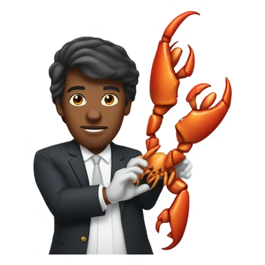Black trump with crab hands sticker