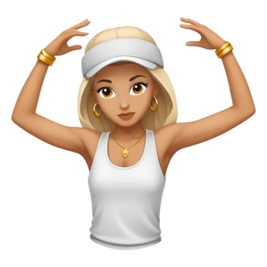 white female hip-pop dance sticker
