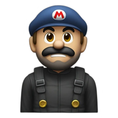 Mario bank robber sticker