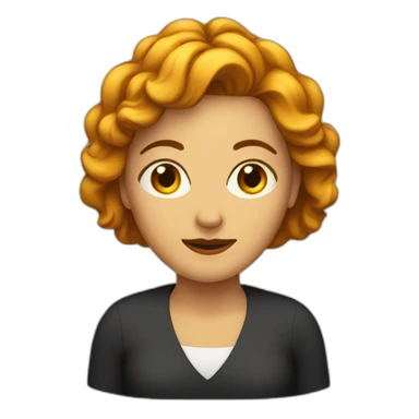 Read headed woman sticker