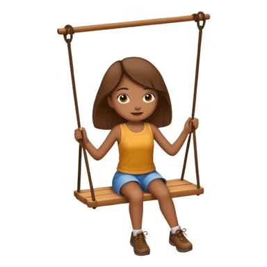 swing hike brown girl  sticker