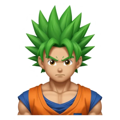 green haired goku sticker
