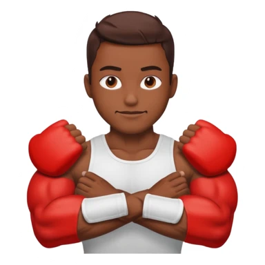 Brown posting hands with red arms  sticker