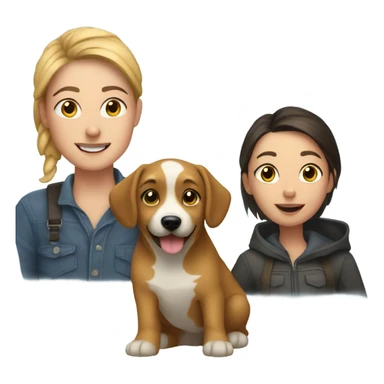 me and my daughter and my dog sticker