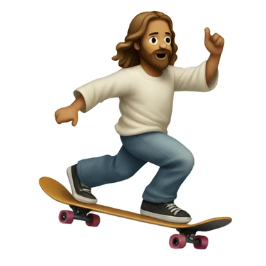Jesus skateboarding  sticker