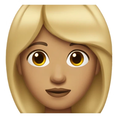 My memoji with side bangs and wavy hair sticker