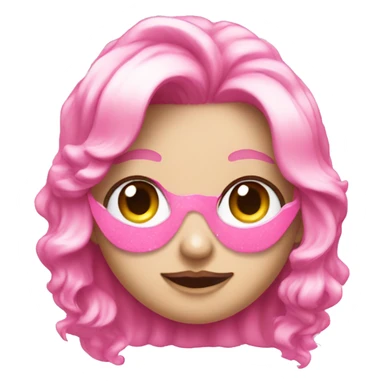 Sparkly pink ar sticker