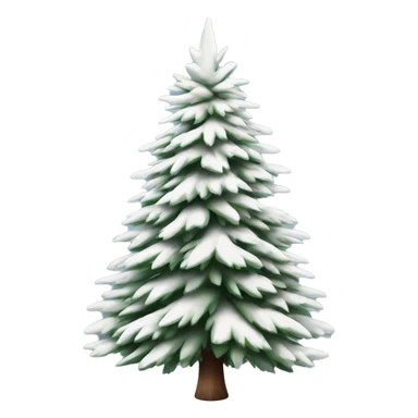  actual white fir christmas tree isolated.  sticker