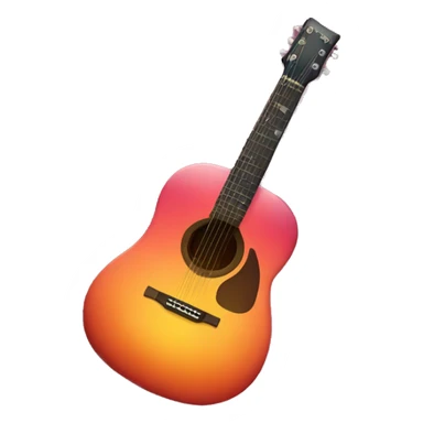 Sunset with guitar sticker