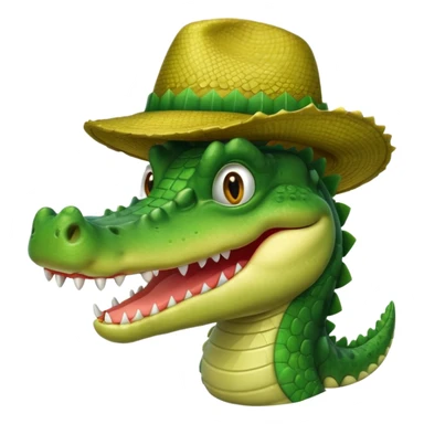 crocodile in hats sticker