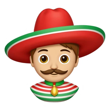 colorful Mexican balero with red, green, and white stripes sticker