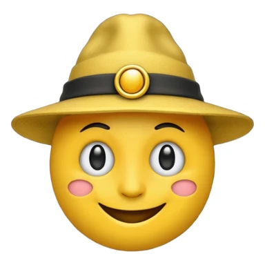 Hotep hat on smiling yellow emoji sticker