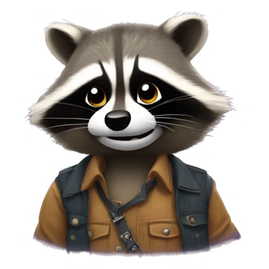 the coolest racoon  sticker
