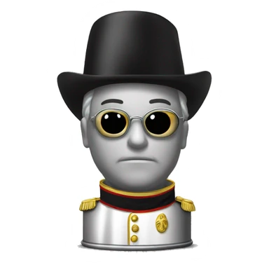 Plain unlabeled silver beer can wearing a Napoleon Bonaparte outfit sticker
