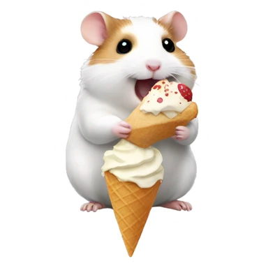 hamster eating icecream sticker