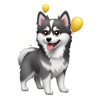 pomsky dog birthday sticker