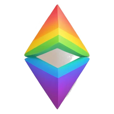 ethereum symbol rainbow sticker