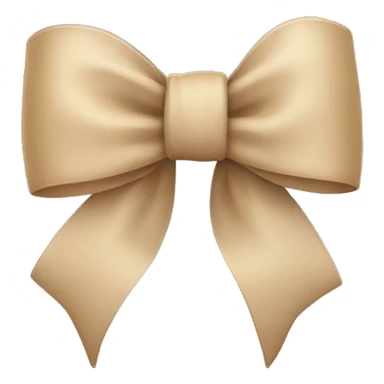 Beige bow sticker