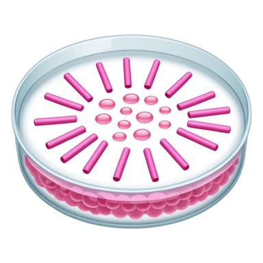 placa de petry com pequenos bastoes rosas flutuando sticker