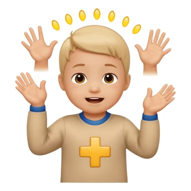 A toddler with a tiny jersey, clapping with adorable enthusiasm sticker